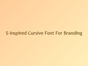 S-Inspired Vintage Cursive Font for Branding